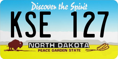 ND license plate KSE127
