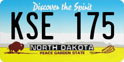 ND license plate KSE175