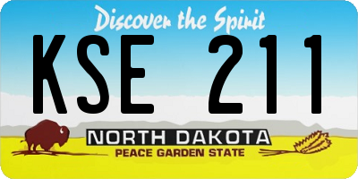 ND license plate KSE211