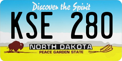 ND license plate KSE280