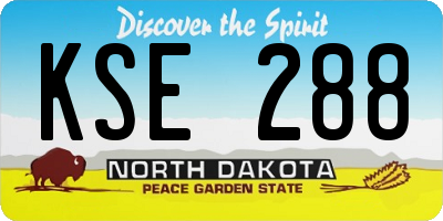 ND license plate KSE288
