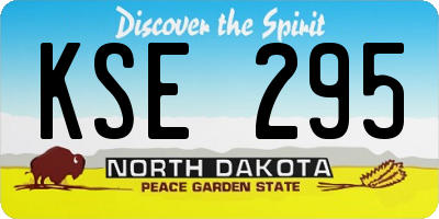 ND license plate KSE295