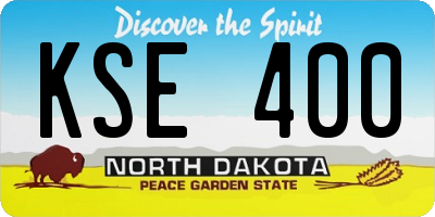 ND license plate KSE400