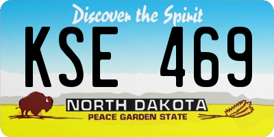 ND license plate KSE469