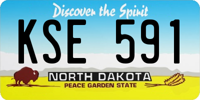 ND license plate KSE591
