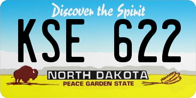 ND license plate KSE622