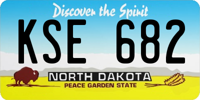 ND license plate KSE682