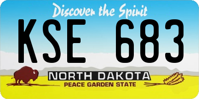 ND license plate KSE683