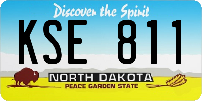 ND license plate KSE811
