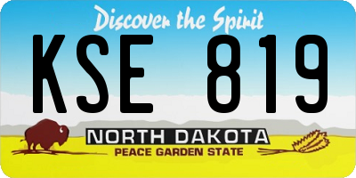 ND license plate KSE819