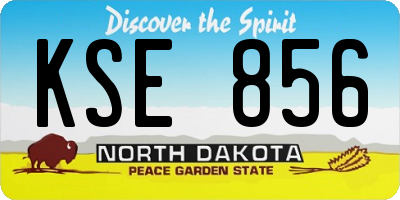 ND license plate KSE856