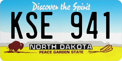 ND license plate KSE941