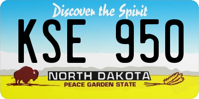 ND license plate KSE950