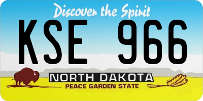 ND license plate KSE966