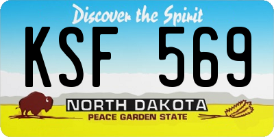 ND license plate KSF569