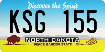 ND license plate KSG155