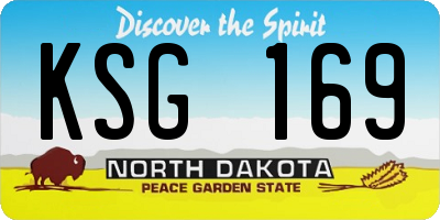 ND license plate KSG169
