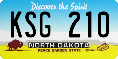 ND license plate KSG210