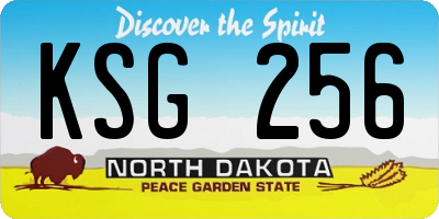 ND license plate KSG256