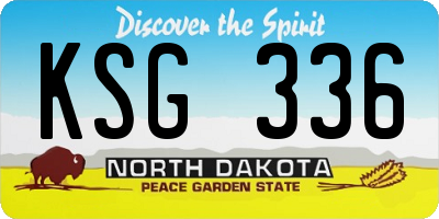 ND license plate KSG336