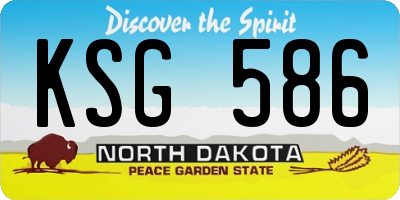 ND license plate KSG586