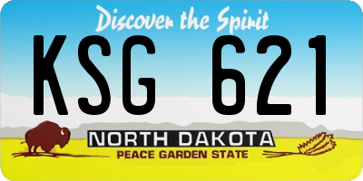 ND license plate KSG621