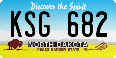 ND license plate KSG682