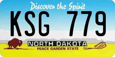 ND license plate KSG779