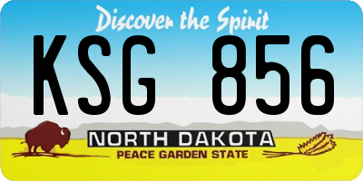ND license plate KSG856