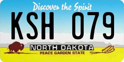 ND license plate KSH079