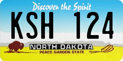 ND license plate KSH124