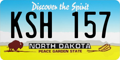 ND license plate KSH157