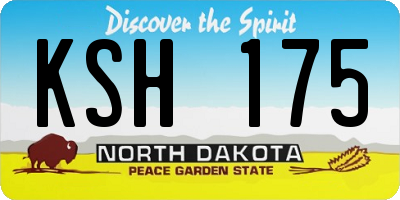 ND license plate KSH175