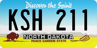 ND license plate KSH211