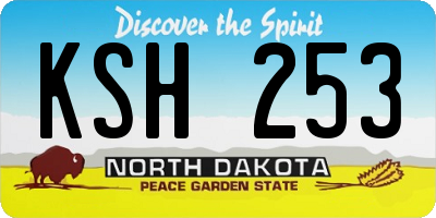 ND license plate KSH253