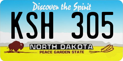 ND license plate KSH305