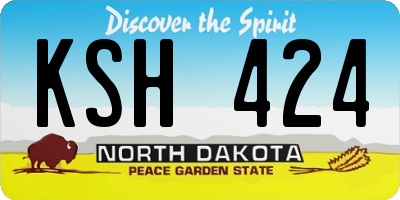 ND license plate KSH424