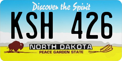 ND license plate KSH426