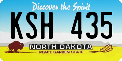 ND license plate KSH435