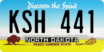 ND license plate KSH441