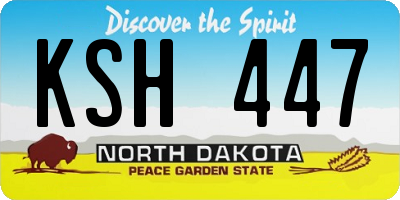 ND license plate KSH447