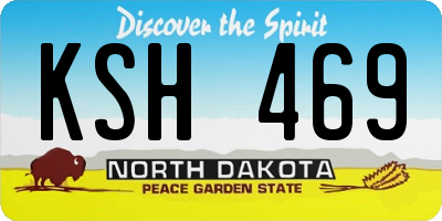 ND license plate KSH469