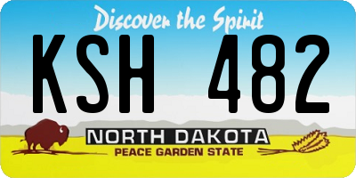 ND license plate KSH482