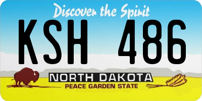 ND license plate KSH486