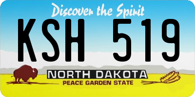 ND license plate KSH519