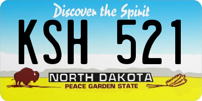 ND license plate KSH521