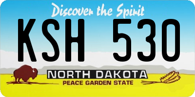 ND license plate KSH530