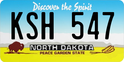 ND license plate KSH547