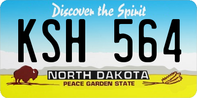 ND license plate KSH564