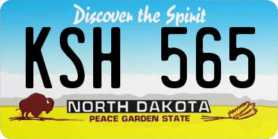 ND license plate KSH565